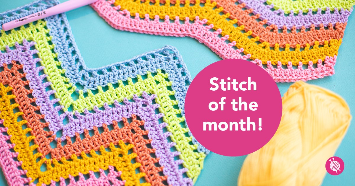 Stitch of the Month Crochet Zigzag Stitch